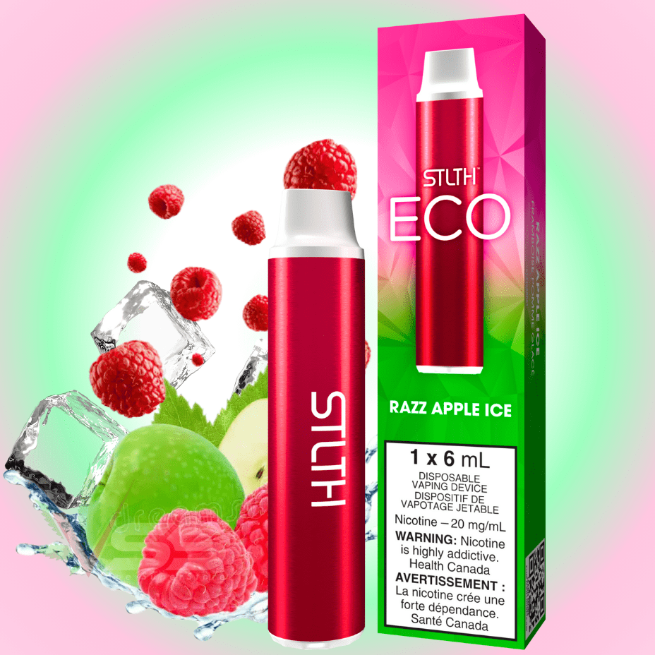 STLTH Eco Disposable Vape - Razz Apple Ice 20mg Vape Superstore  Saskatchewan Canada