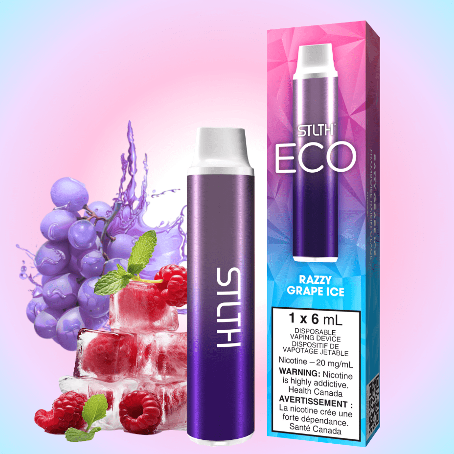 STLTH Eco Disposable Vape - Razzy Grape Ice 20mg Vape Superstore  Saskatchewan Canada