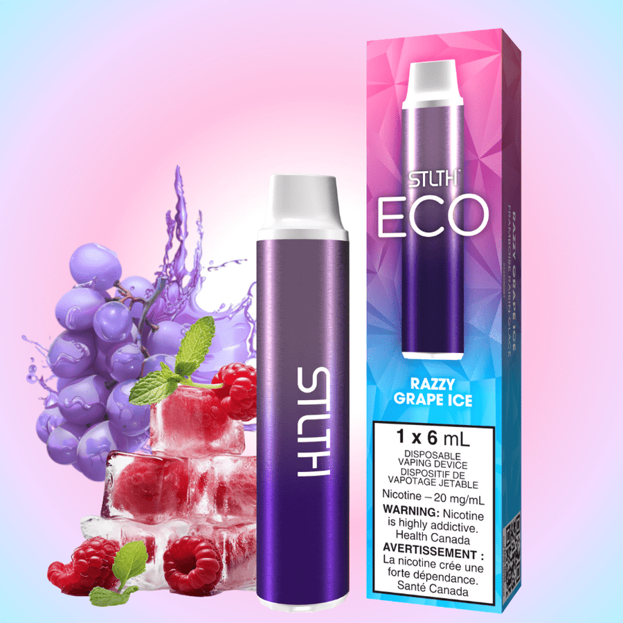 STLTH Eco Disposable Vape - Razzy Grape Ice 20mg Vape Superstore  Saskatchewan Canada