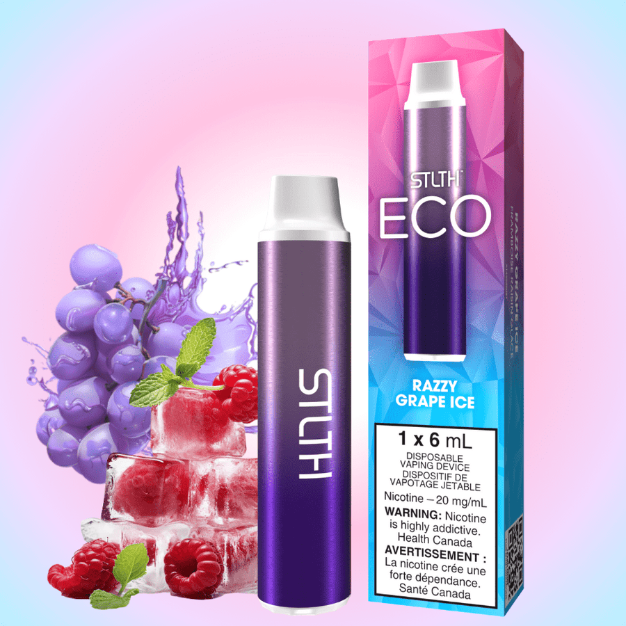 STLTH Eco Disposable Vape - Razzy Grape Ice 20mg Vapexcape Vape and Bong Shop Regina Saskatchewan