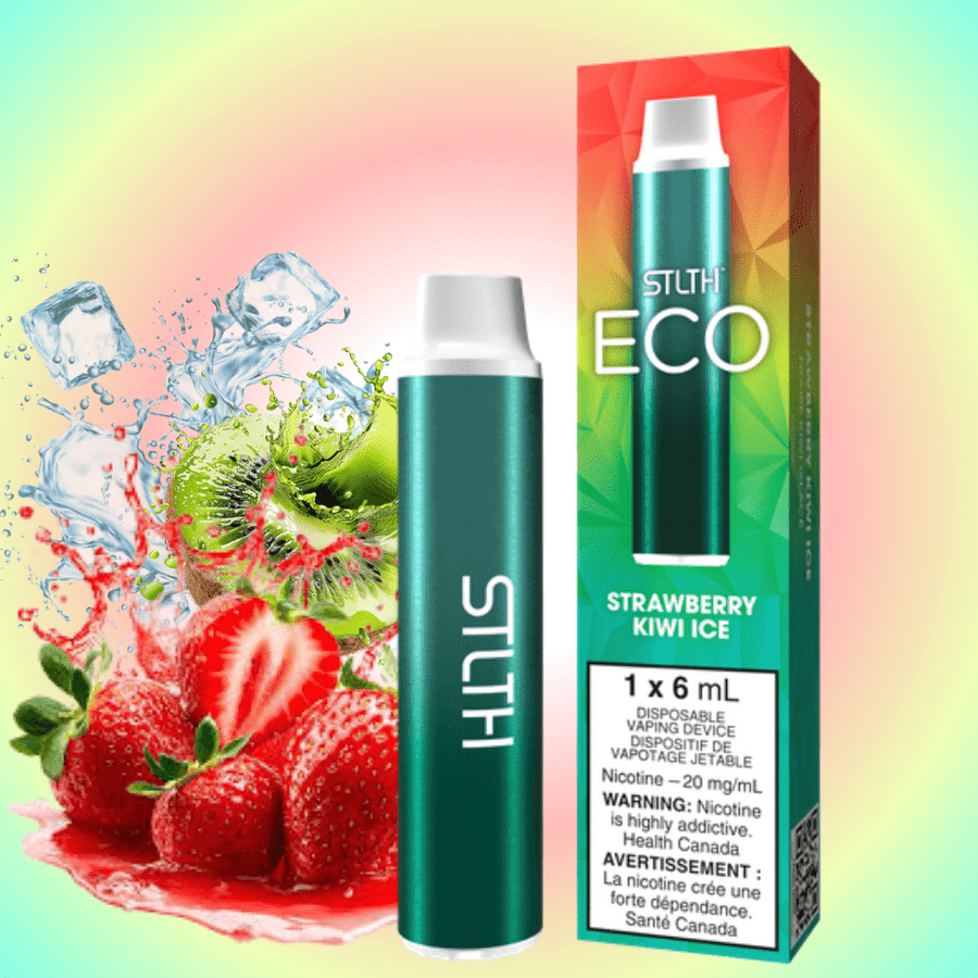 STLTH Eco Disposable Vape - Strawberry Kiwi Ice 20mg Vapexcape Vape and Bong Shop Regina Saskatchewan