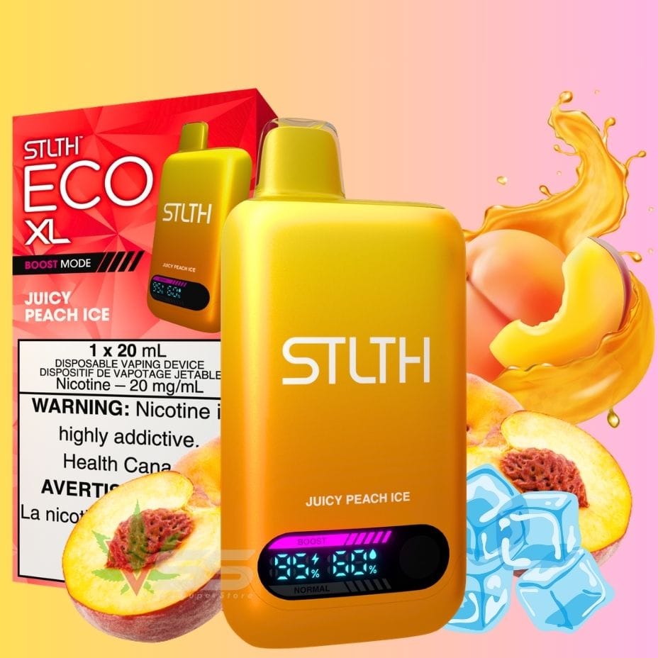 STLTH Eco XL Disposable Vape - Juicy Peach Ice in Saskatchewan Vapexcape Vape SuperStore-Vape & Bong Shop STLTH Eco XL Disposable Vape - Juicy Peach Ice in Saskatchewan Vapexcape Vape SuperStore-Vape & Bong Shop