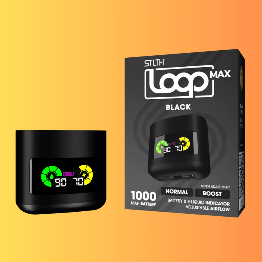STLTH Loop Max 70K Battery-1000mAh 1000mAh / Black Vape Superstore  Saskatchewan Canada