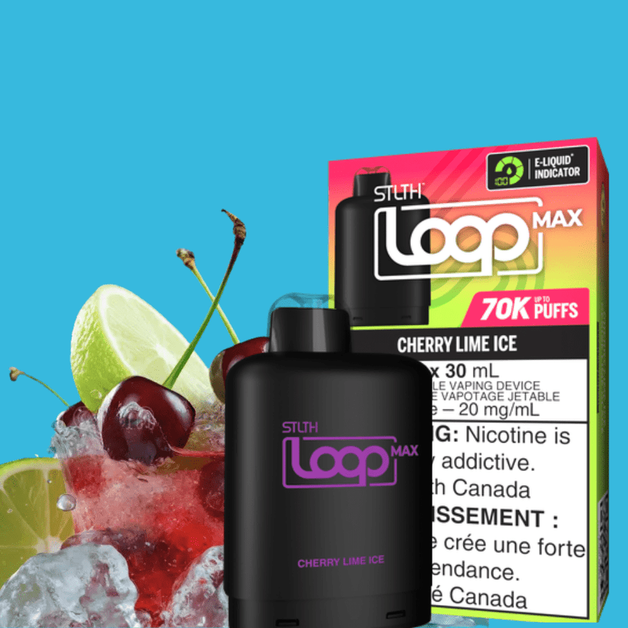 STLTH Loop Max 70K Pod-Cherry Lime Ice 70000 puffs / 20mg Vapexcape Vape and Bong Shop Regina Saskatchewan