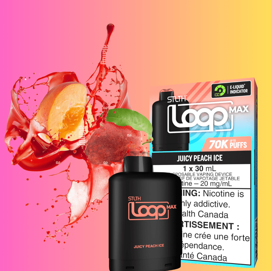 STLTH Loop Max 70K Pod-Juicy Peach Ice 70000 puffs / 20mg Vapexcape Vape and Bong Shop Regina Saskatchewan