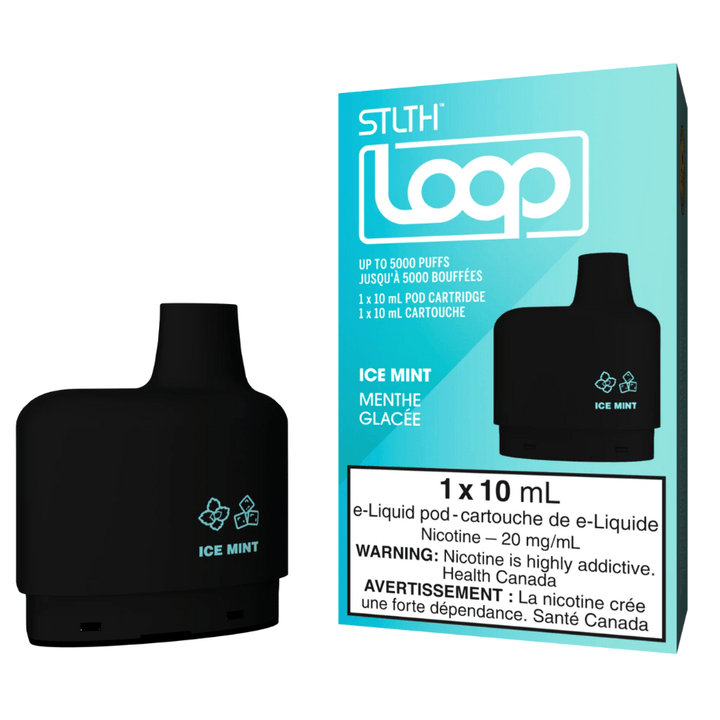 STLTH Loop Pods-Ice Mint 20mg / 5000Puffs Vapexcape Vape and Bong Shop Regina Saskatchewan