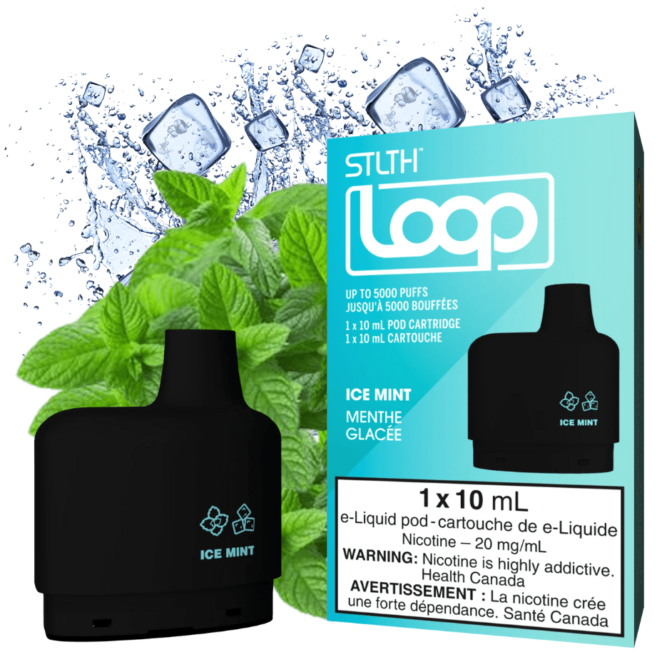 STLTH Loop Pods-Ice Mint 20mg / 5000Puffs Vapexcape Vape and Bong Shop Regina Saskatchewan