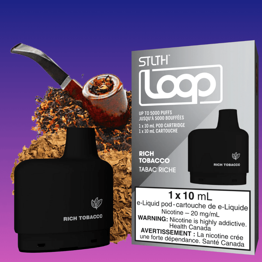 STLTH Loop Pods-Rich Tobacco 20mg / 5000Puffs Vapexcape Vape and Bong Shop Regina Saskatchewan