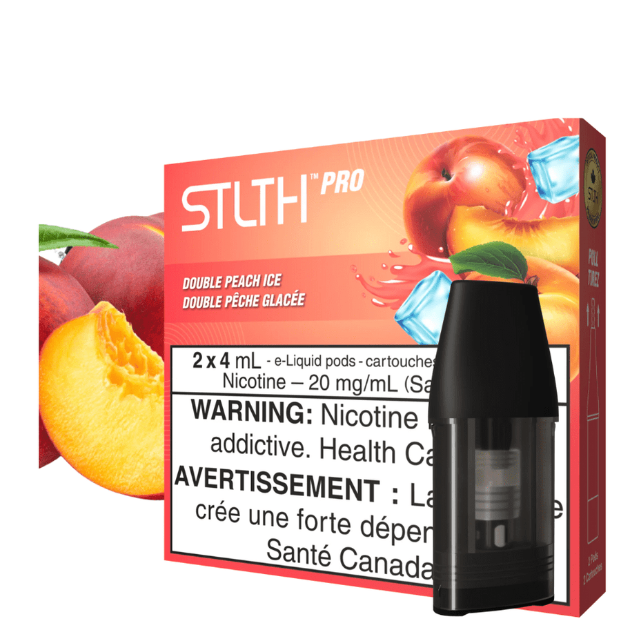 STLTH PRO/PRO X Pods-Double Peach Ice Vapexcape Vape and Bong Shop Regina Saskatchewan