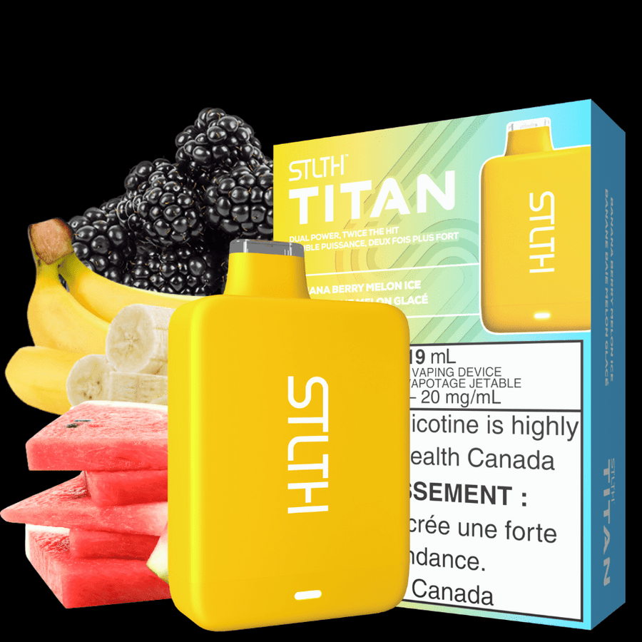 STLTH Titan 10K Disposable Vape-Banana Berry Melon Ice 19ml / 20mg Vapexcape Vape and Bong Shop Regina Saskatchewan