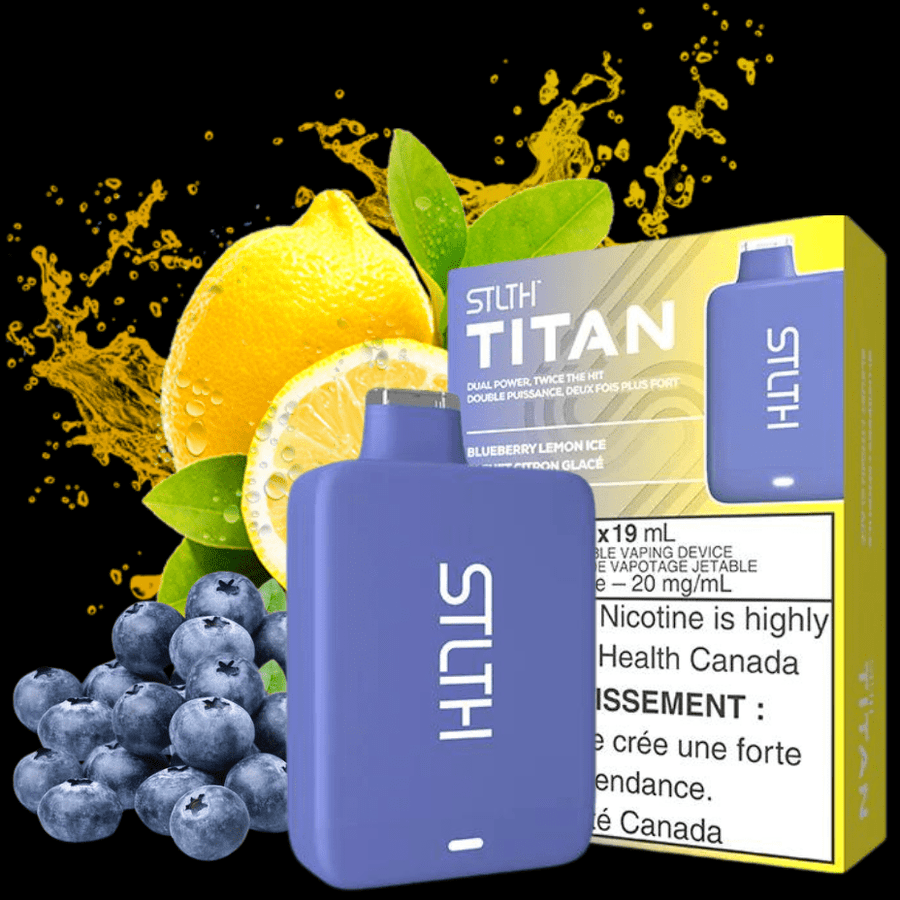 STLTH Titan 10K Disposable Vape-Blueberry Lemon Ice 19ml / 20mg Vapexcape Vape and Bong Shop Regina Saskatchewan