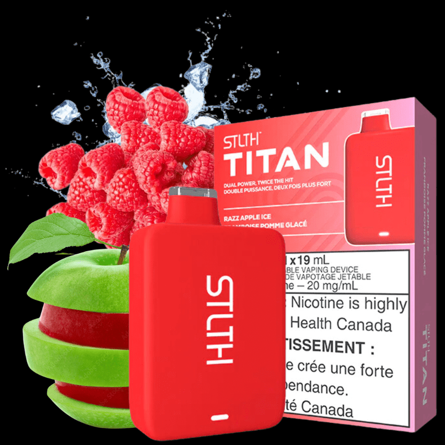 STLTH Titan 10K Disposable Vape-Razz Apple Ice 19ml / 20mg Vapexcape Vape and Bong Shop Regina Saskatchewan