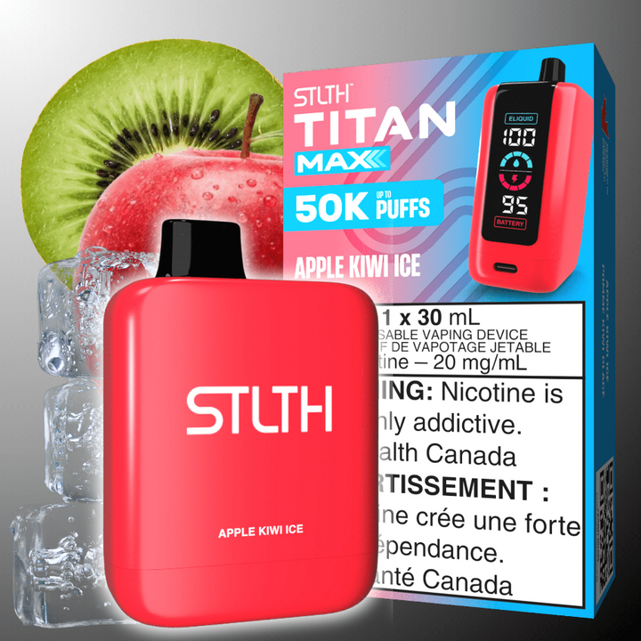 STLTH Titan Max 50k Disposable Vape - Apple Kiwi Ice 50000 Puffs Vape Superstore  Saskatchewan Canada