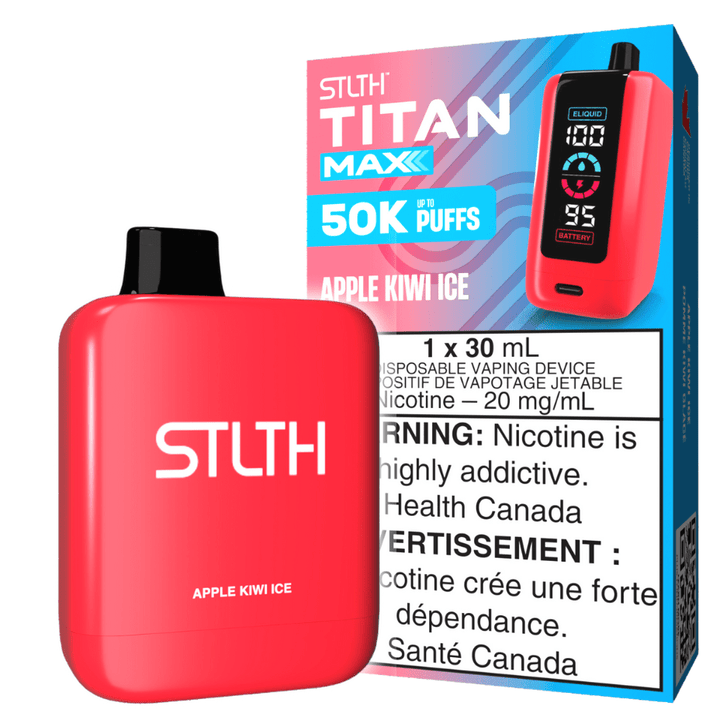 STLTH Titan Max 50k Disposable Vape-Apple Kiwi Ice 50000 Puffs Vapexcape Vape and Bong Shop Regina Saskatchewan