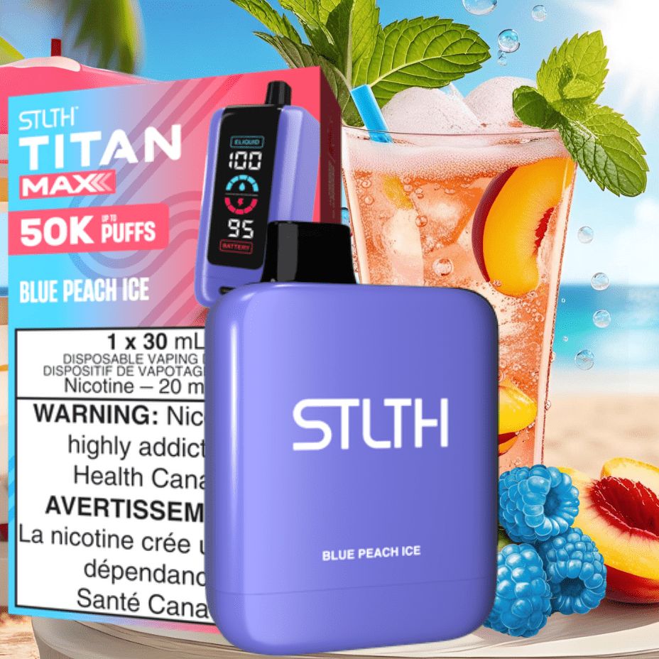 STLTH Titan Max 50K Disposable Vape - Blue Peach 50000 Puffs / 20mg Vape Superstore  Saskatchewan Canada
