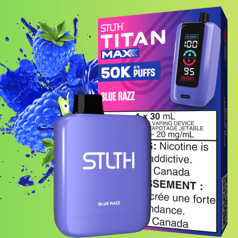STLTH Titan Max 50K Disposable Vape - Blue Razz 50000 Puffs / 20mg Vape Superstore  Saskatchewan Canada