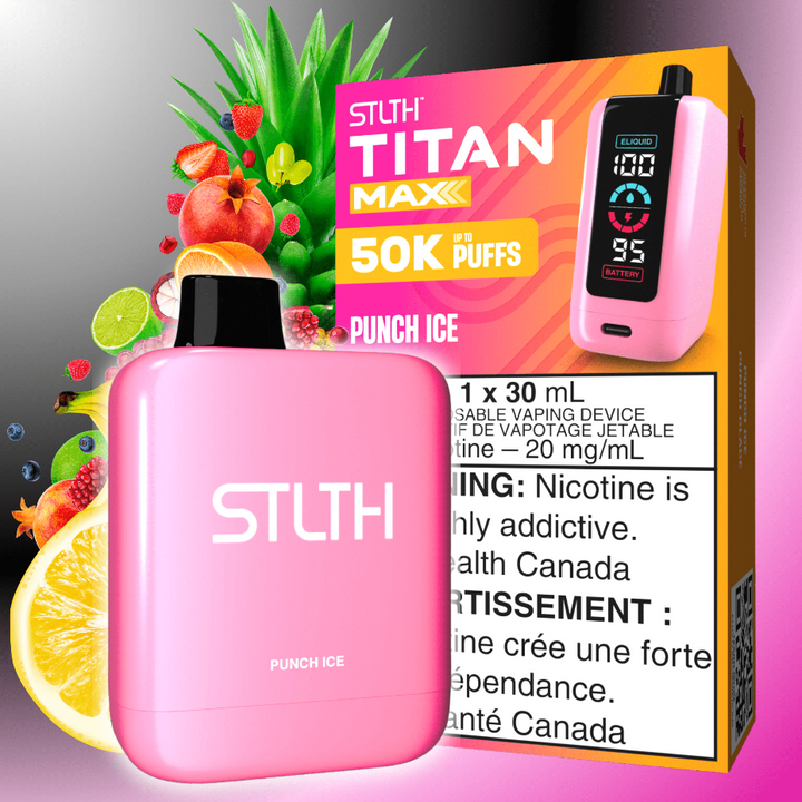 STLTH Titan Max 50k Disposable Vape - Punch Ice 50000 Puffs Vape Superstore  Saskatchewan Canada