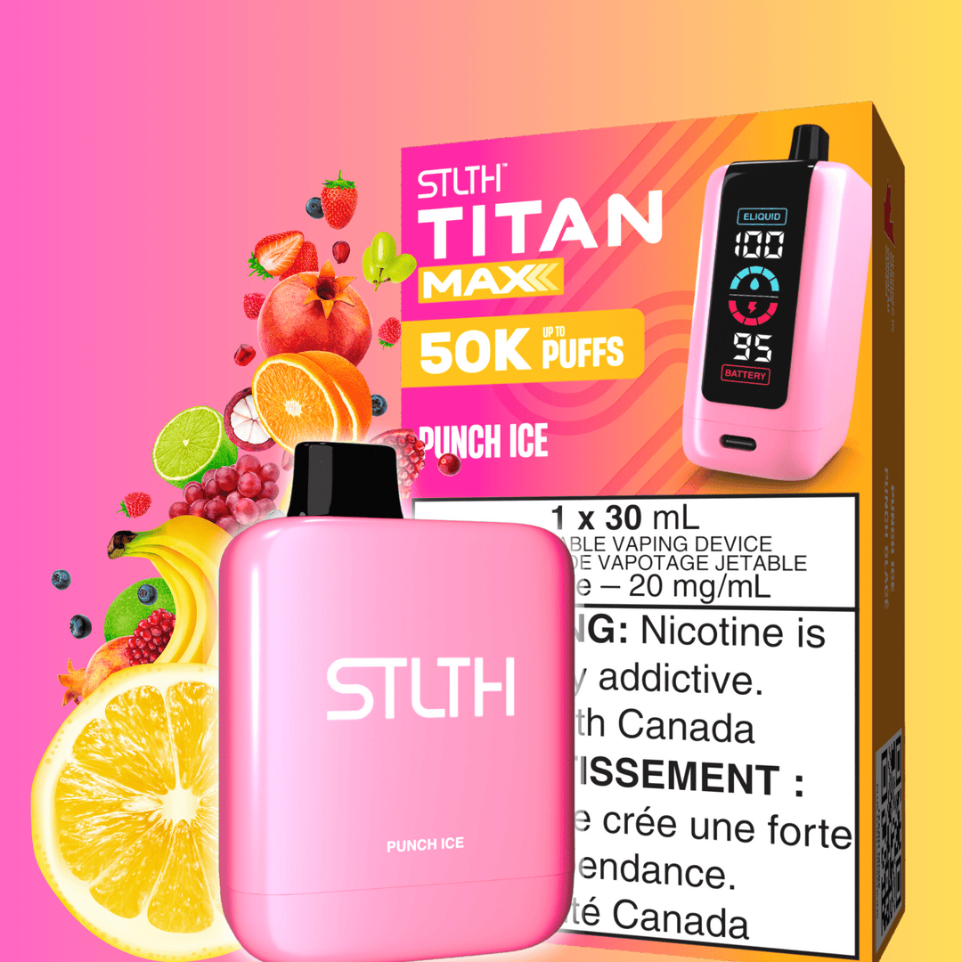 STLTH Titan Max 50k Disposable Vape-Punch Ice 50000 Puffs Vapexcape Vape and Bong Shop Regina Saskatchewan