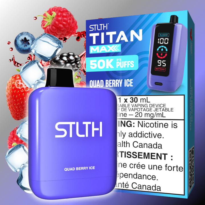 STLTH Titan Max 50k Disposable Vape - Quad Berry Ice 50000 Puffs Vape Superstore  Saskatchewan Canada