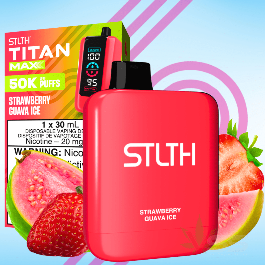 STLTH Titan Max 50K Disposable Vape - Strawberry Guava Ice 50000 Puffs / 20mg Vape Superstore  Saskatchewan Canada