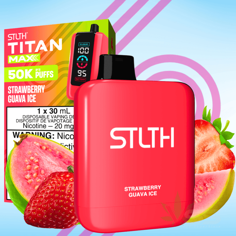 STLTH Titan Max 50K Disposable Vape - Strawberry Guava Ice 50000 Puffs / 20mg Vape Superstore  Saskatchewan Canada