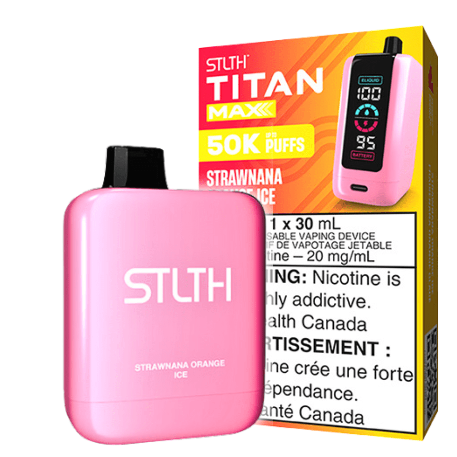 STLTH Titan Max 50k Disposable Vape - Strawnana Orange Ice 50000 Puffs / 20mg Vape Superstore  Saskatchewan Canada