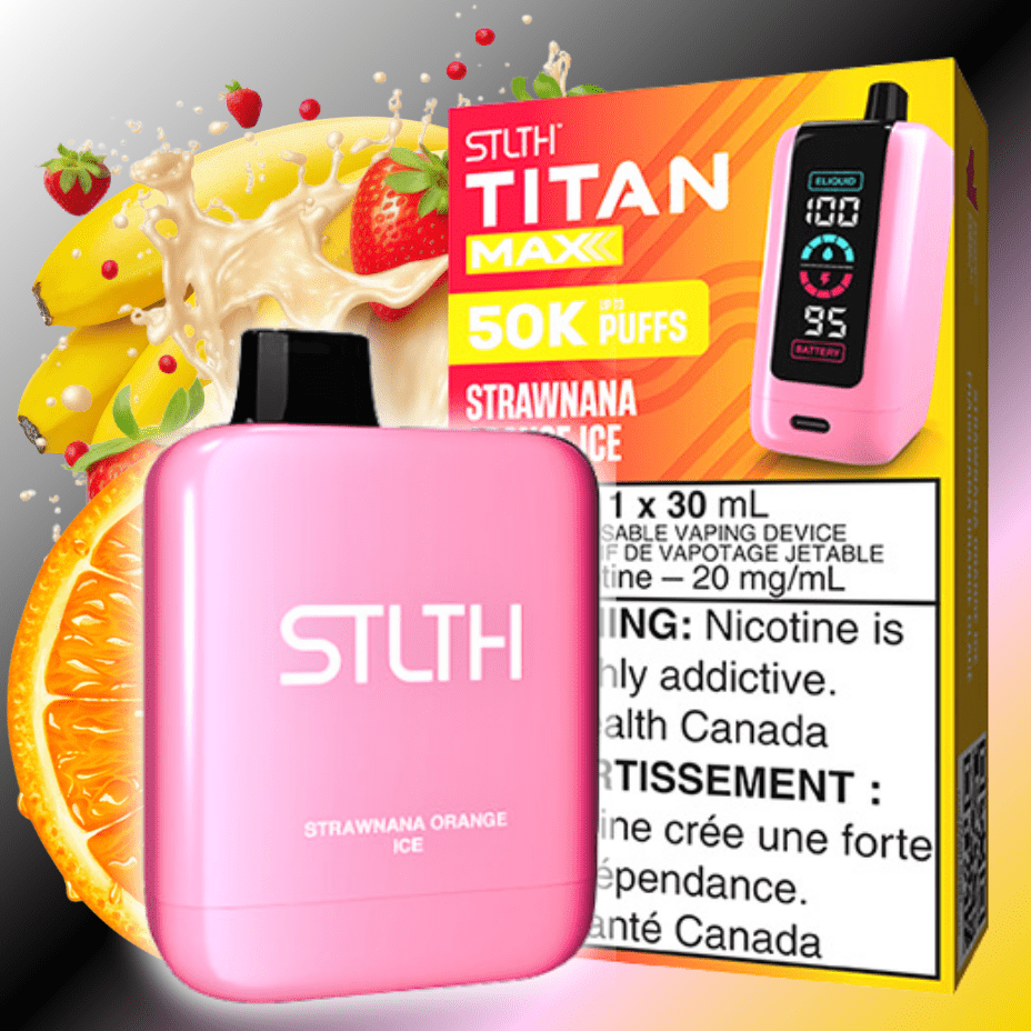 STLTH Titan Max 50k Disposable Vape - Strawnana Orange Ice 50000 Puffs / 20mg Vape Superstore  Saskatchewan Canada