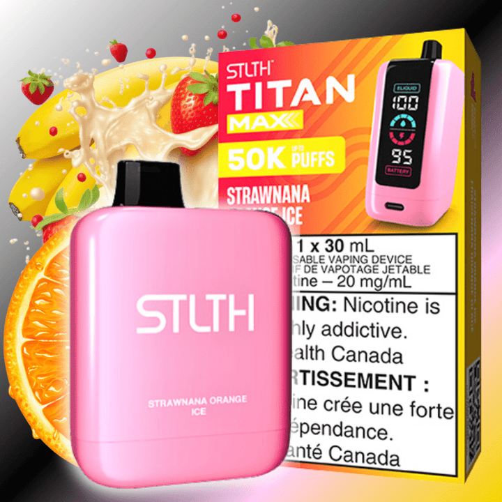 STLTH Titan Max 50k Disposable Vape - Strawnana Orange Ice 50000 Puffs / 20mg Vape Superstore  Saskatchewan Canada