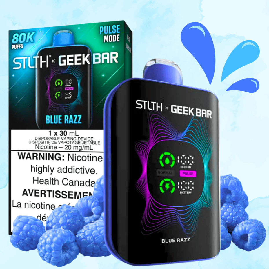 STLTH x Geek Bar 80K Disposable Vape-Blue Razz 20mg / 80000 Puffs Vape Superstore  Saskatchewan Canada