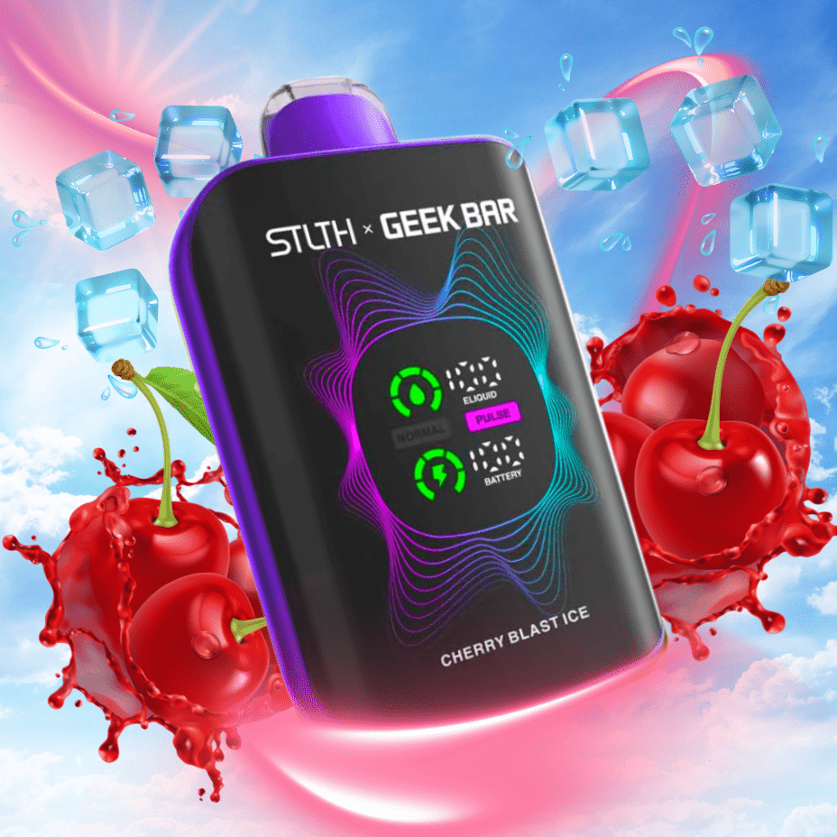 STLTH x Geek Bar 80K Disposable Vape-Cherry Blast Ice 20mg / 80000 Puffs Vapexcape Vape and Bong Shop Regina Saskatchewan