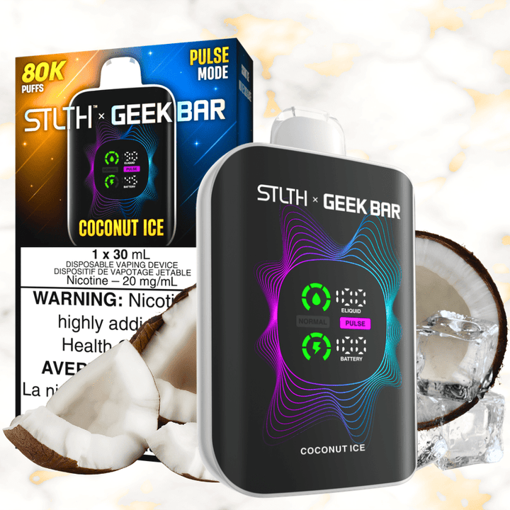 STLTH x Geek Bar 80K Disposable Vape-Coconut Ice 20mg / 80000 Puffs Vapexcape Vape and Bong Shop Regina Saskatchewan