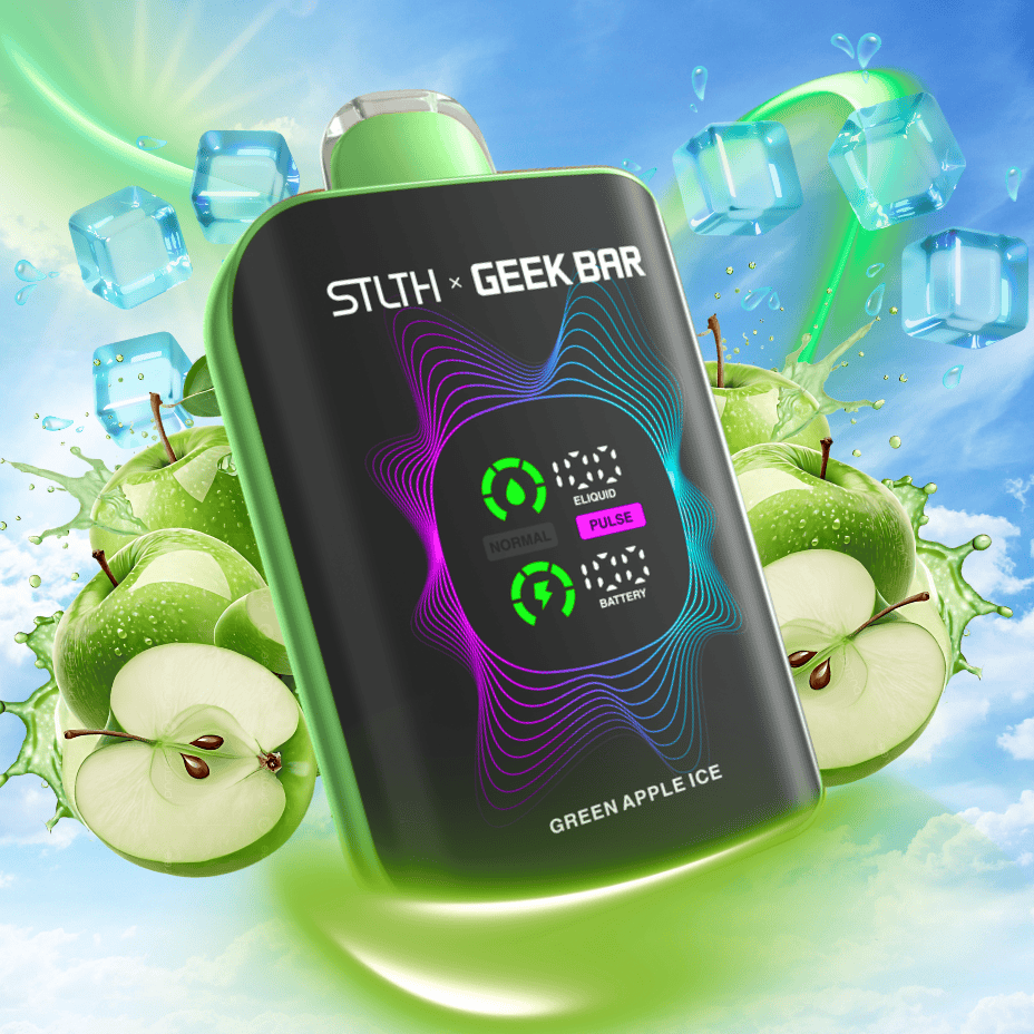 STLTH x Geek Bar 80K Disposable Vape-Green Apple Ice Vape Superstore  Saskatchewan Canada