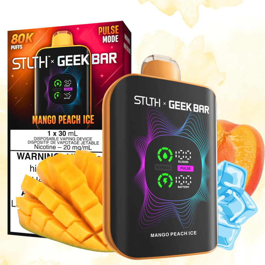 STLTH x Geek Bar 80K Disposable Vape-Mango Peach Ice 20mg / 80000 Puffs Vape Superstore  Saskatchewan Canada