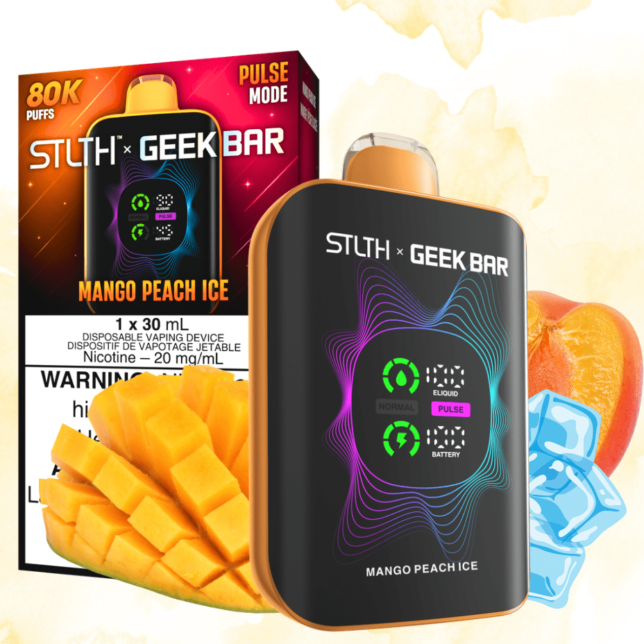 STLTH x Geek Bar 80K Disposable Vape-Mango Peach Ice 20mg / 80000 Puffs Vapexcape Vape and Bong Shop Regina Saskatchewan