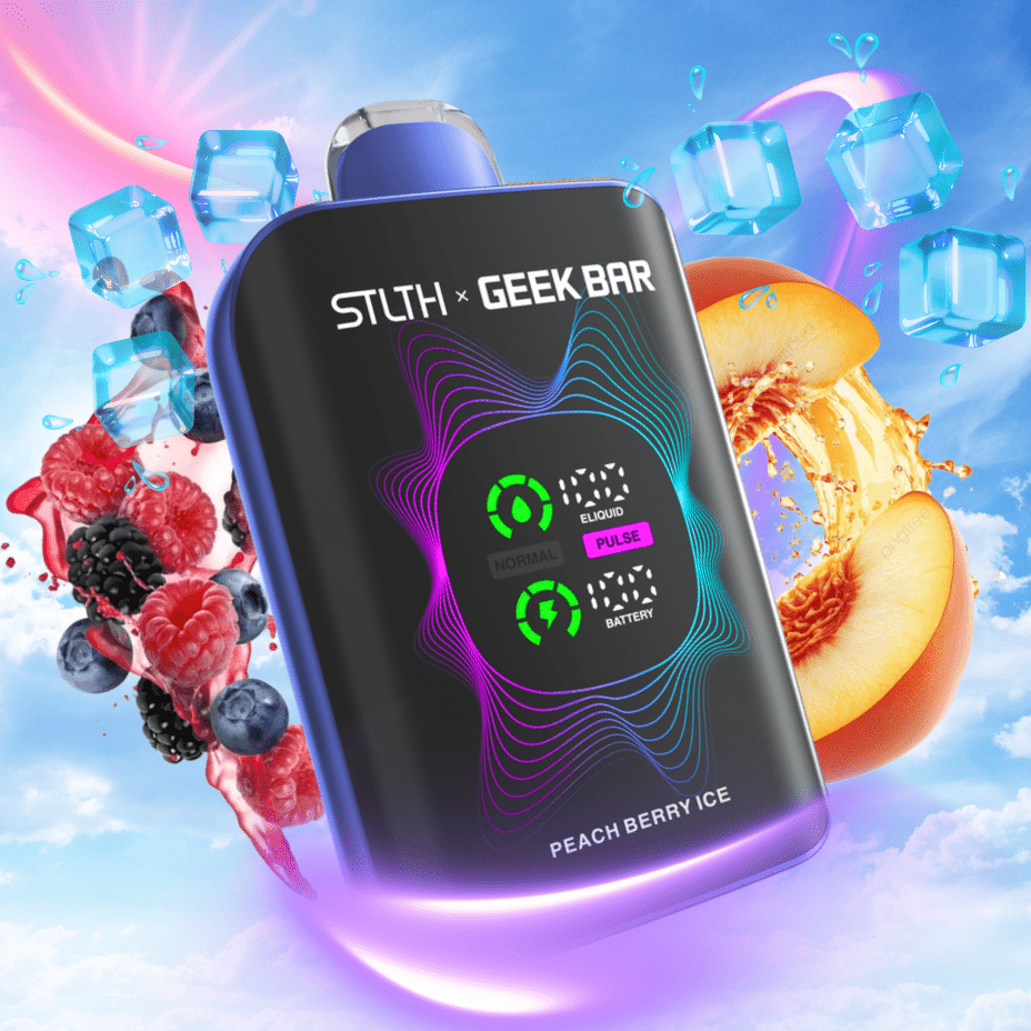 STLTH x Geek Bar 80K Disposable Vape-Peach Berry Ice 20mg / 80000 Puffs Vapexcape Vape and Bong Shop Regina Saskatchewan