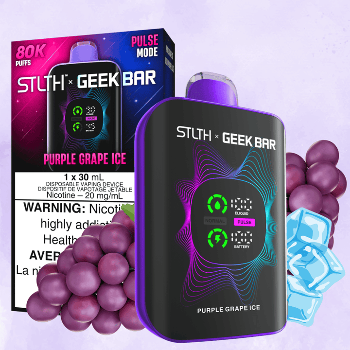 STLTH x Geek Bar 80K Disposable Vape - Purple Grape Ice 20mg / 30mL / 80000 Puffs Vape Superstore  Saskatchewan Canada