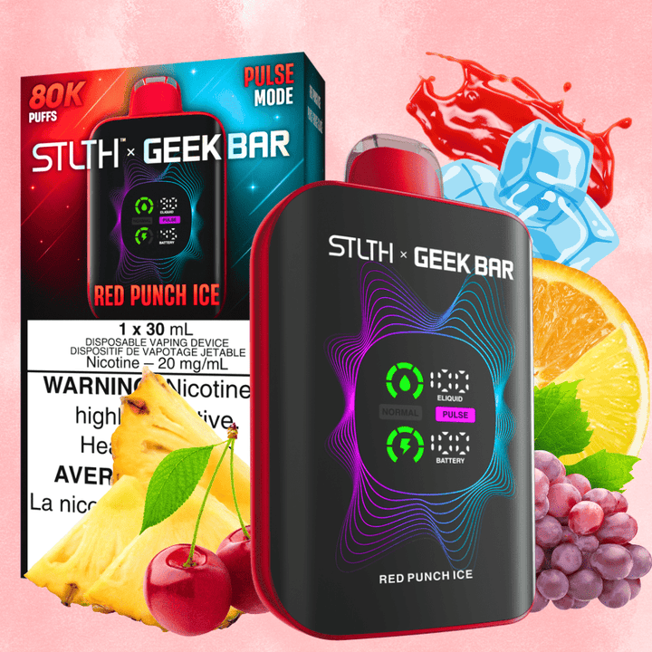 STLTH x Geek Bar 80K Disposable Vape-Red Punch Ice 20mg / 80000 Puffs Vapexcape Vape and Bong Shop Regina Saskatchewan