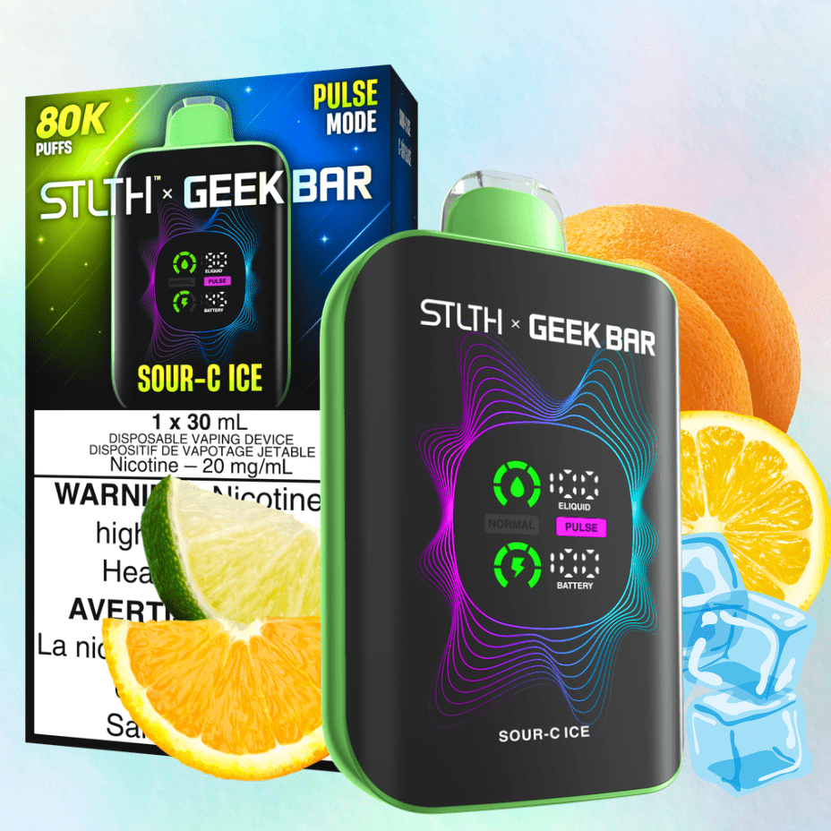STLTH x Geek Bar 80K Disposable Vape - Sour C Ice Vape Superstore  Saskatchewan Canada