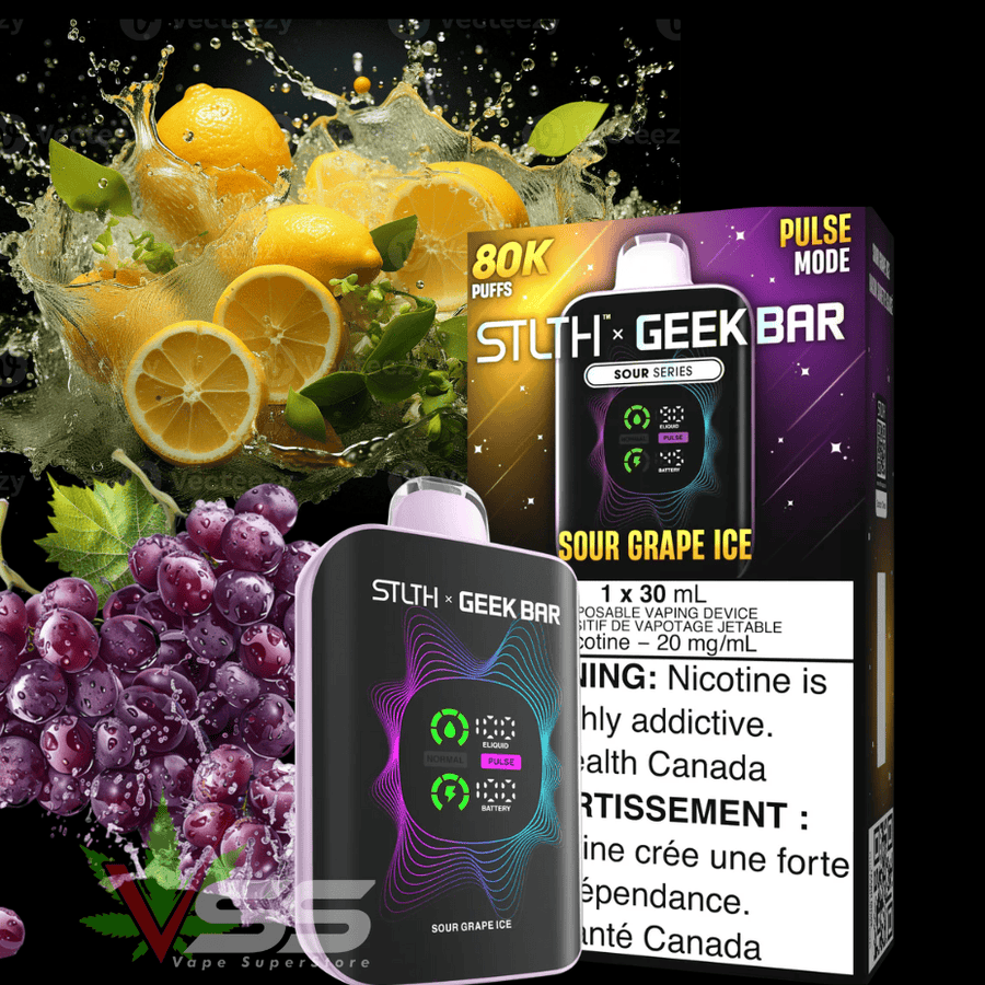 STLTH x Geek Bar 80K Disposable Vape - Sour Grape Ice 20mg / 30mL / 80000 Puffs Vape Superstore  Saskatchewan Canada