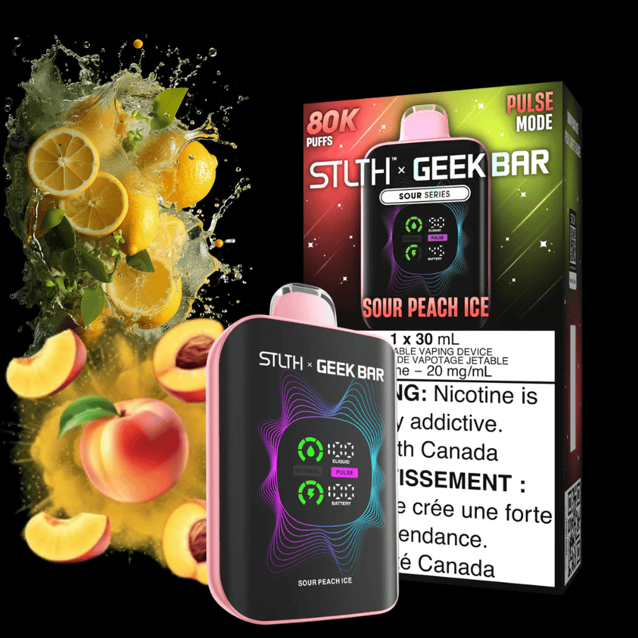 STLTH x Geek Bar 80K Disposable Vape - Sour Peach Ice 20mg / 30mL / 80000 Puffs Vape Superstore  Saskatchewan Canada