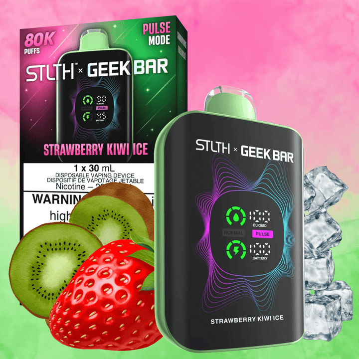STLTH x Geek Bar 80K Disposable Vape - Strawberry Kiwi Ice 20mg / 30mL / 80000 Puffs Vape Superstore  Saskatchewan Canada