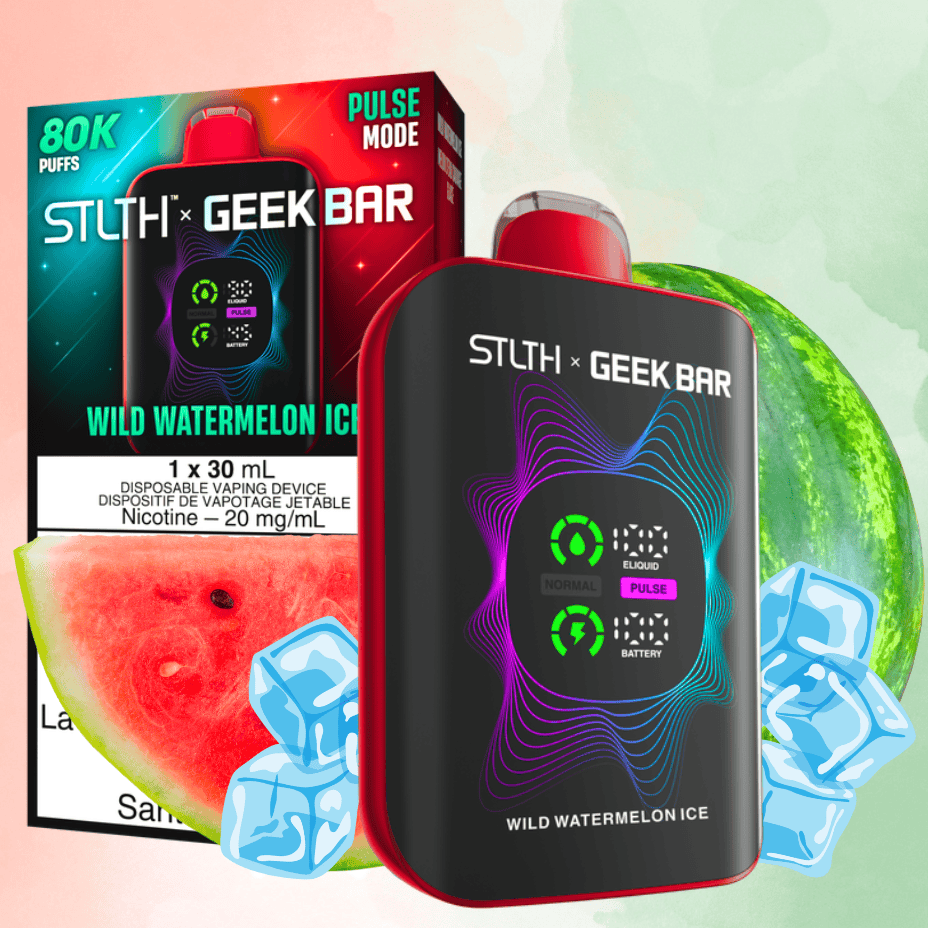 Geek Bar Flavors Blueberry Watermelon STLTH x Geek Bar 80K Disposable  Vape-Wild Watermelon Ice in