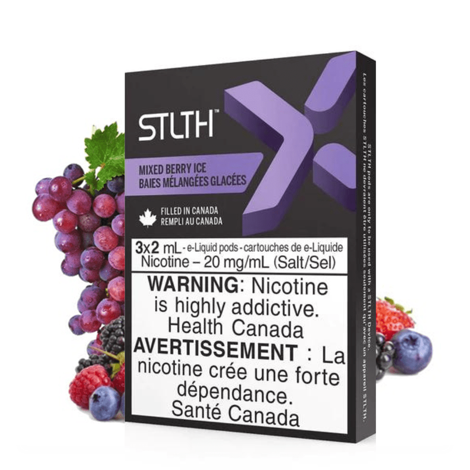 STLTH X Pods-Mixed Berries 3/PKG / 20mg Vapexcape Vape and Bong Shop Regina Saskatchewan