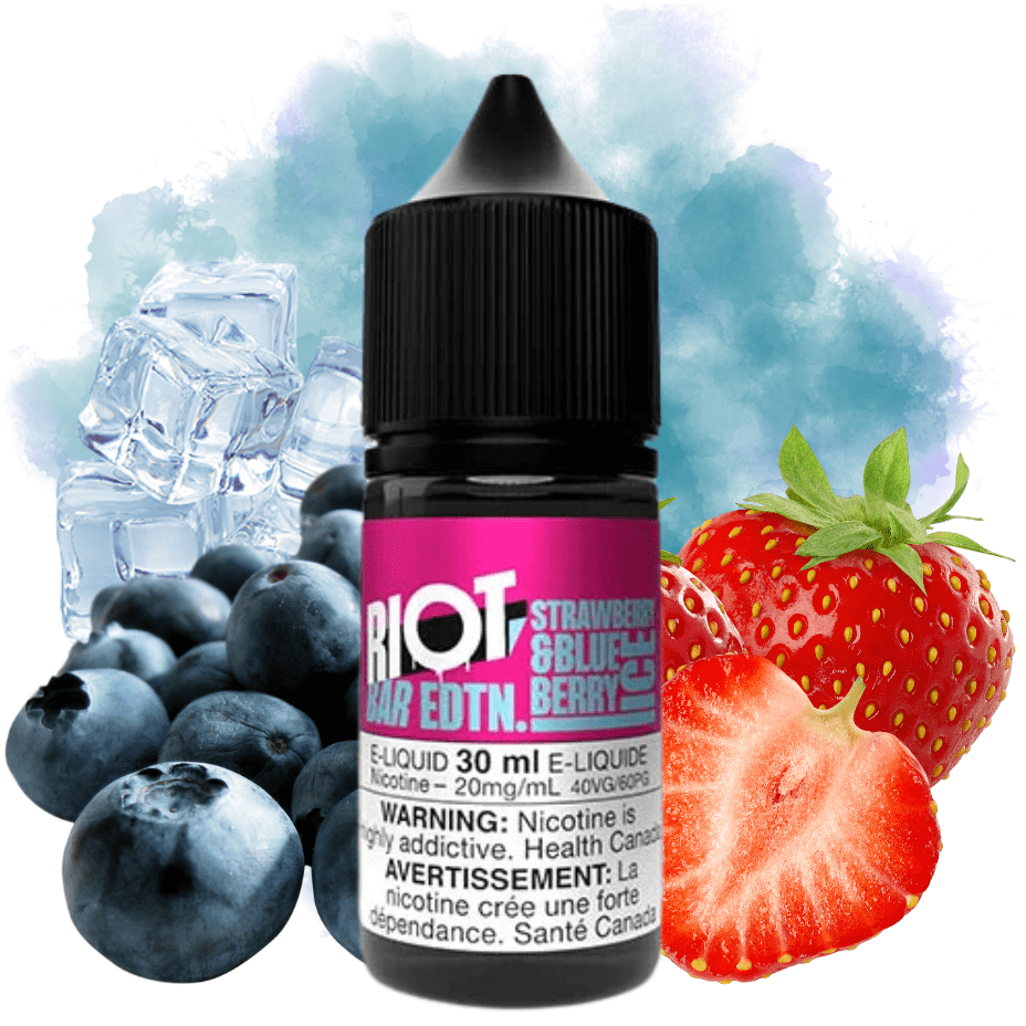 Strawberry Blueberry Ice Salt by Riot Bar 30ml / 10mg Vape Superstore  Saskatchewan Canada