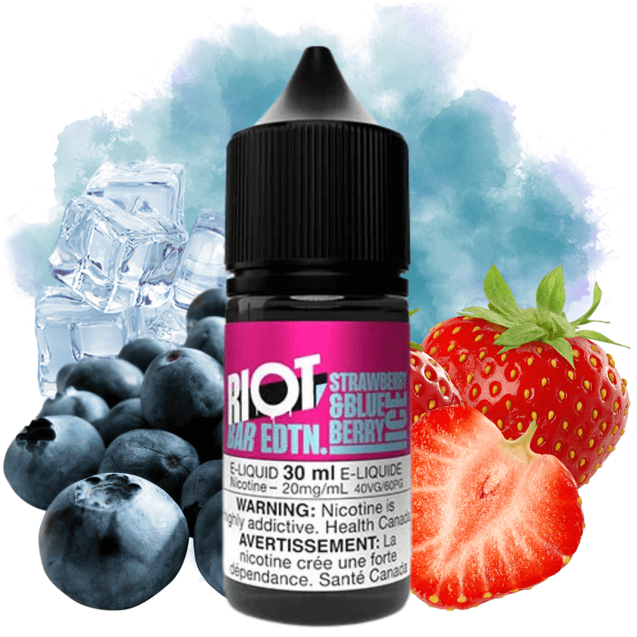 Strawberry Blueberry Ice Salt by Riot Bar 30ml / 10mg Vape Superstore  Saskatchewan Canada