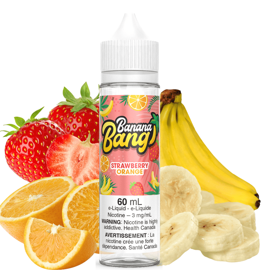 Strawberry Orange by Banana Bang E-Liquid 60ml / 0mg Vapexcape Vape and Bong Shop Regina Saskatchewan