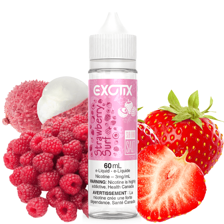 Strawberry Surf By Exotix E-Liquid 60mL / 3mg Vape Superstore  Saskatchewan Canada