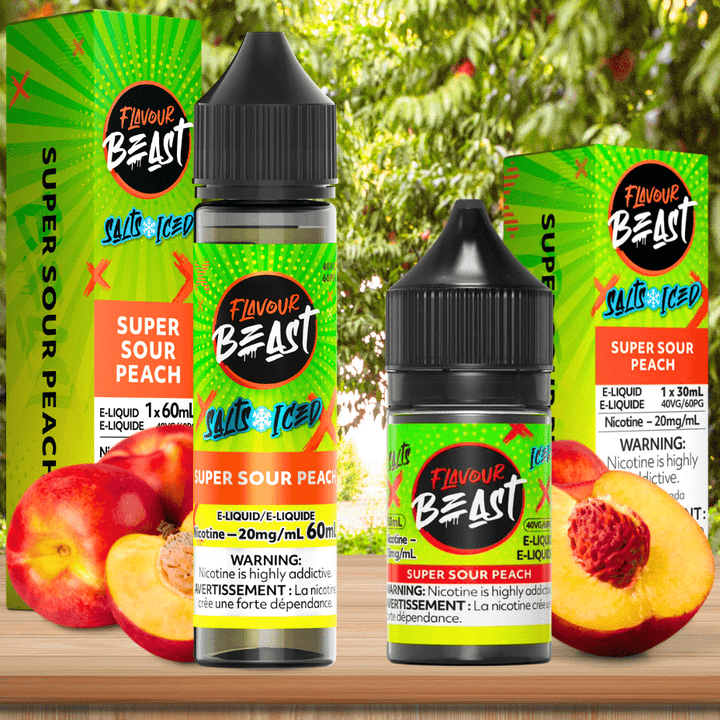 Super Sour Peach Salts by Flavour Beast E-Liquid 30ml / 20mg Vape Superstore  Saskatchewan Canada