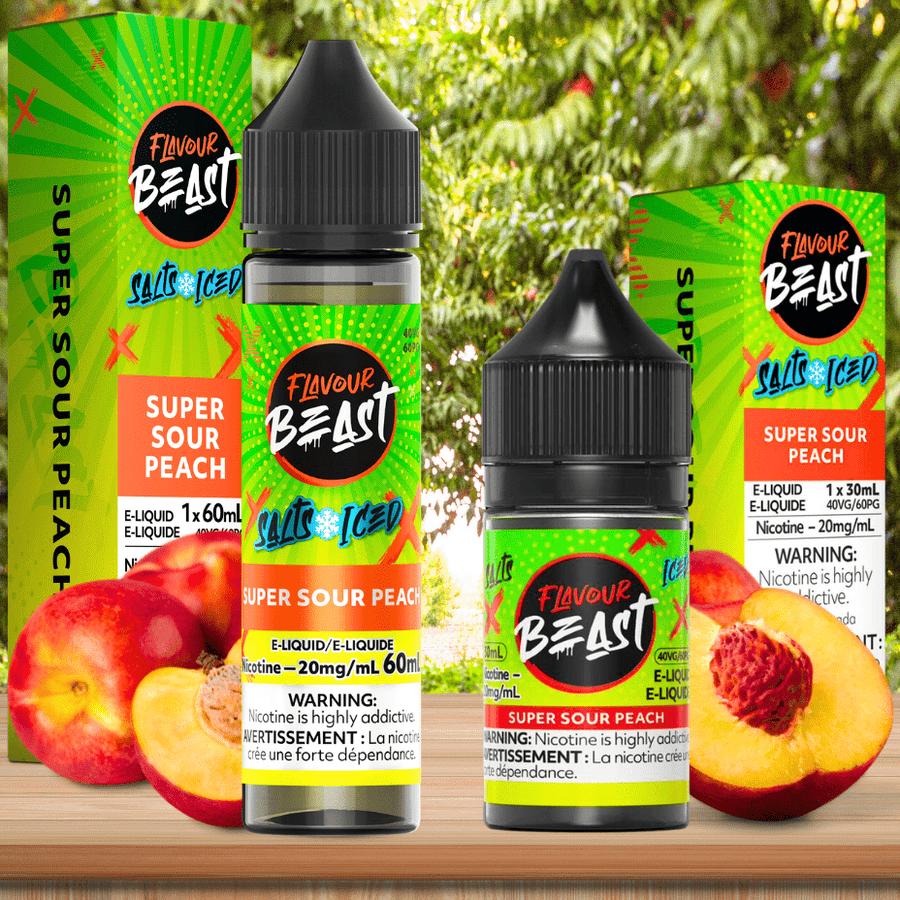 Super Sour Peach Salts by Flavour Beast E-Liquid 30ml / 20mg Vape Superstore  Saskatchewan Canada