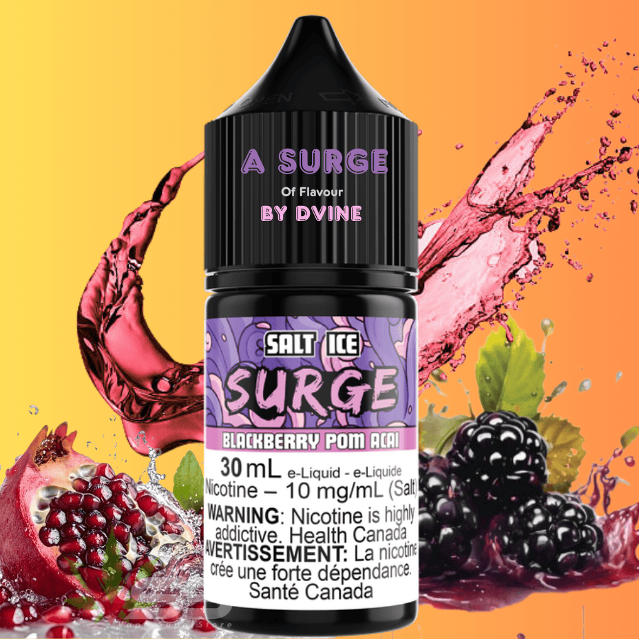 Surge E-Liquid-Blackberry Pom Acai Ice Salt 30ml 10mg Vape Superstore  Saskatchewan Canada